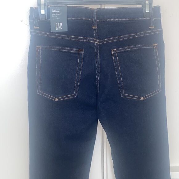GAP Denim Boy's High Stretch Skinny Leg Adjustable Waist Jeans Size Regular 14 - Picture 4 of 11